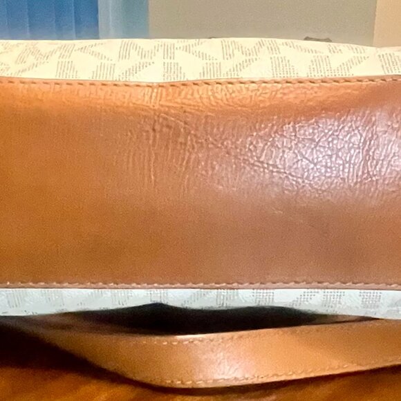 NEW Michael Kors Nouveau Hamilton Signature Satchel Shoulder Bag PVC & Leather - Picture 8 of 11
